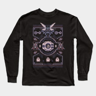 Tentomon Digimon Sweater - Kabuterimon Crest of Knowledge - Pixel art Long Sleeve T-Shirt